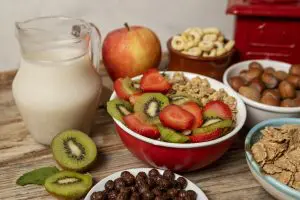 Snacks with milk