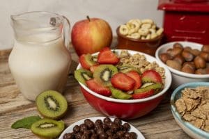 Snacks with milk