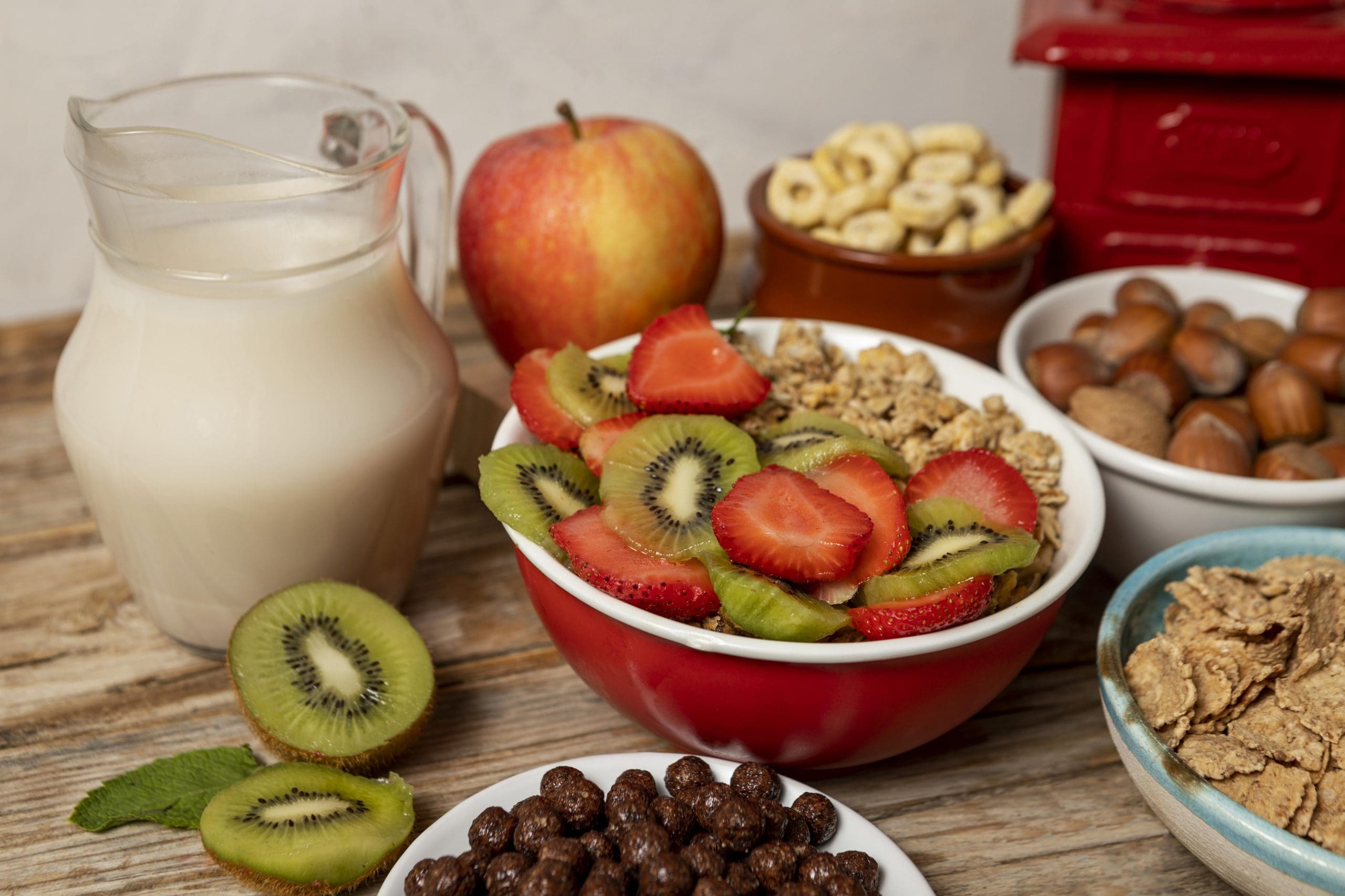 Snacks with milk